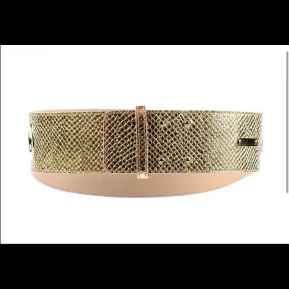 Roberto Cavalli Class NWOT limited edition Gold Belt fancy wide gold exclusive S